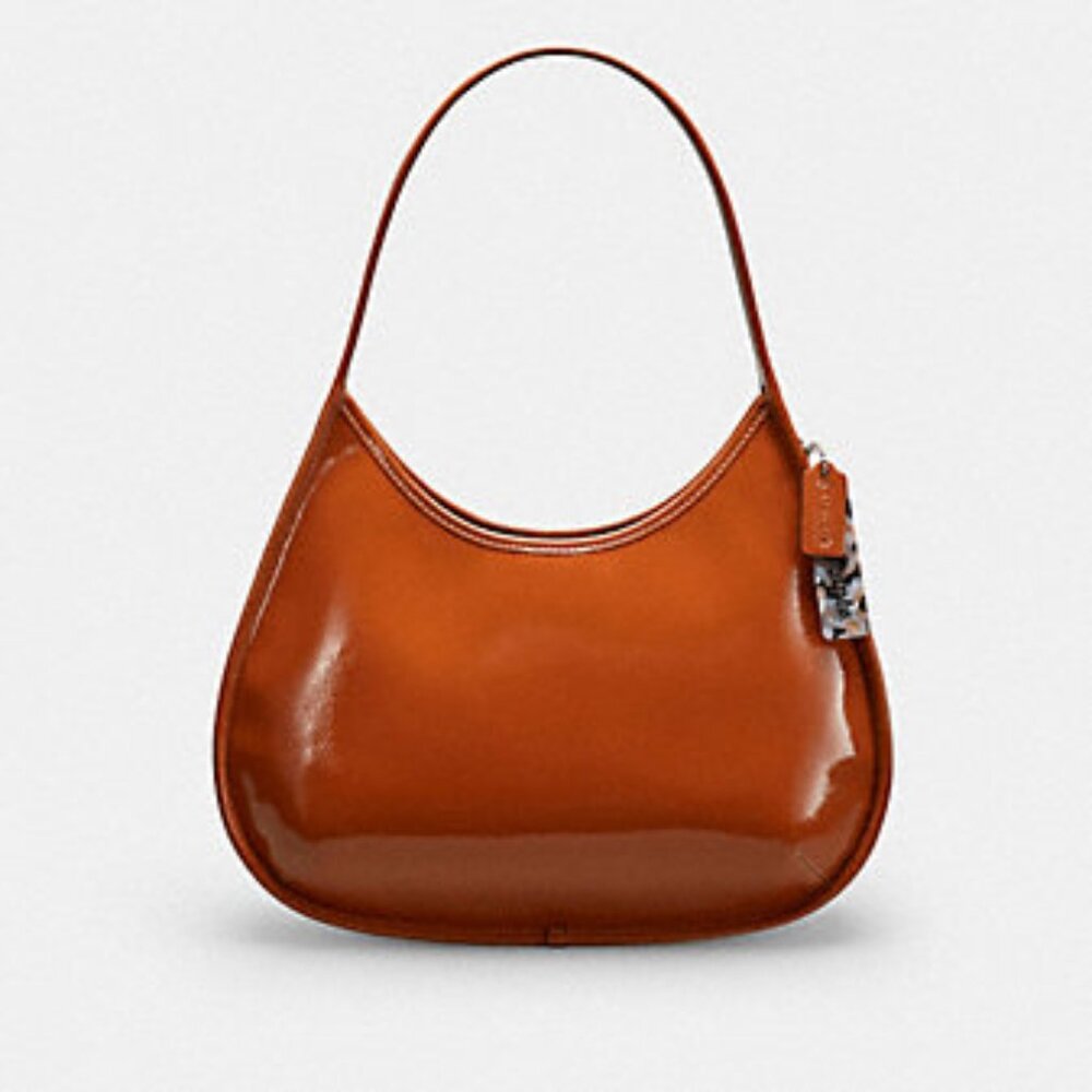 Coachtopia Large Ergo Bag In Crinkled Patent Leather